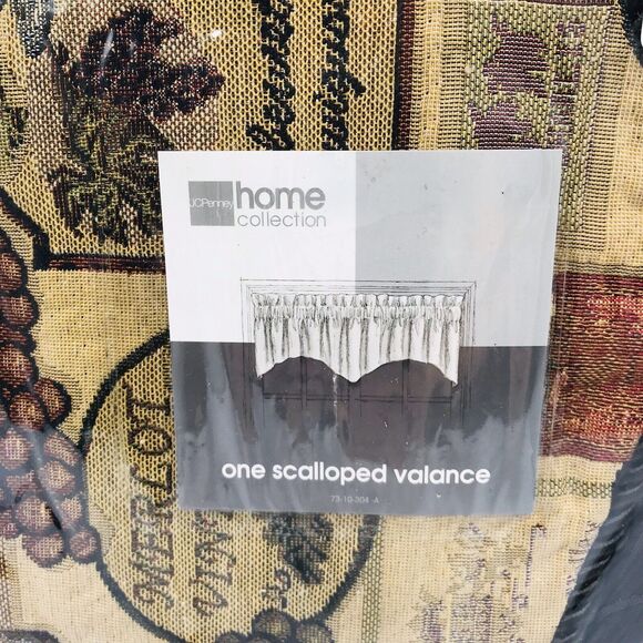 Lot of 4 JC Penney Home Collection Grape and Wine Tapestry Valance 54" W x 18" H - Picture 5 of 8